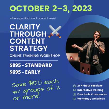 Clarity Through Content Strategy | October 2023
